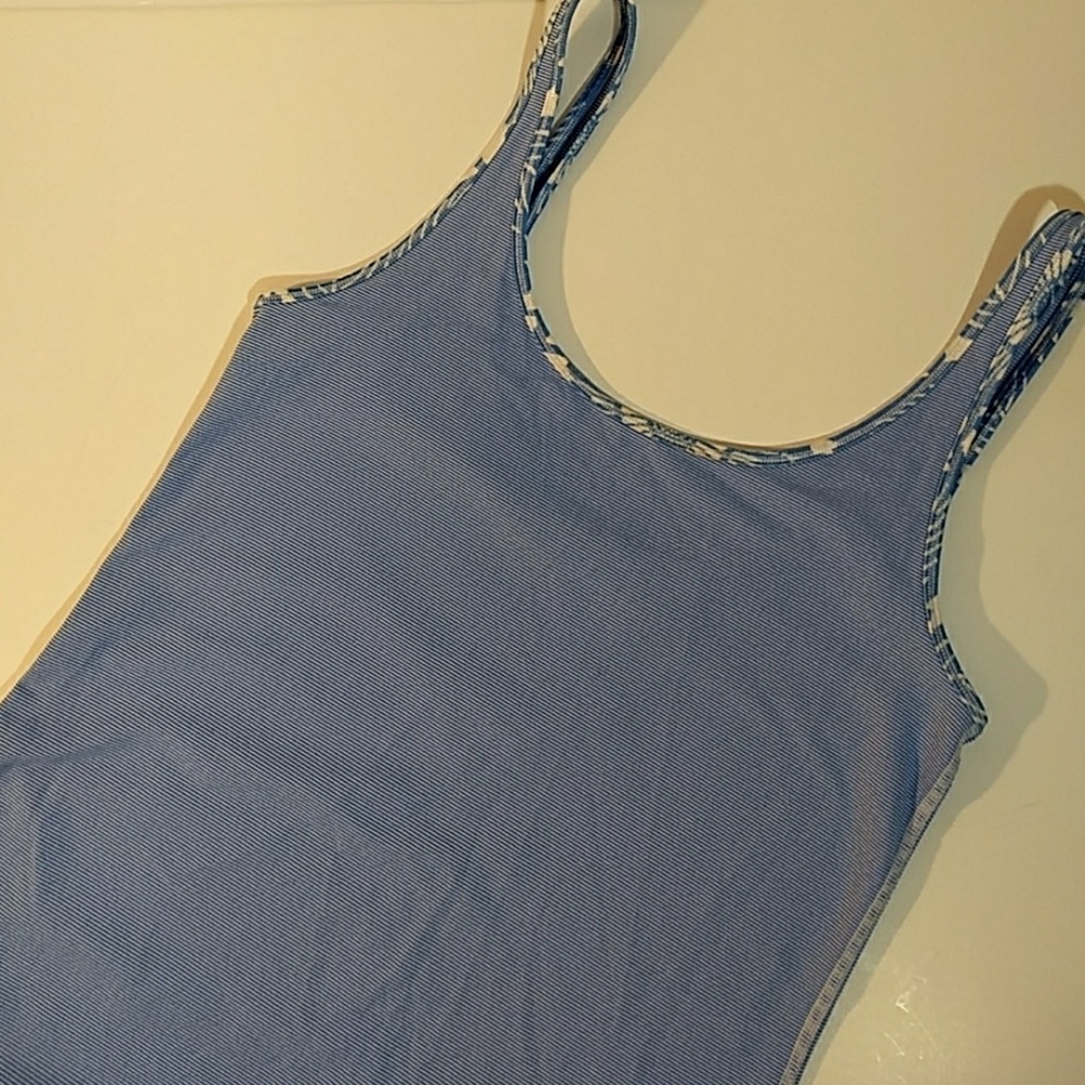 Donating soon...Lululemon Striped Scoop back Tank