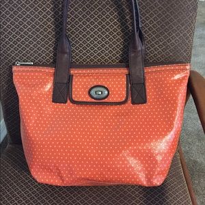 Fossil Key-Per Shopper Tote coated canvas 16 x 11