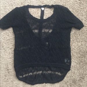 Black knitted top
