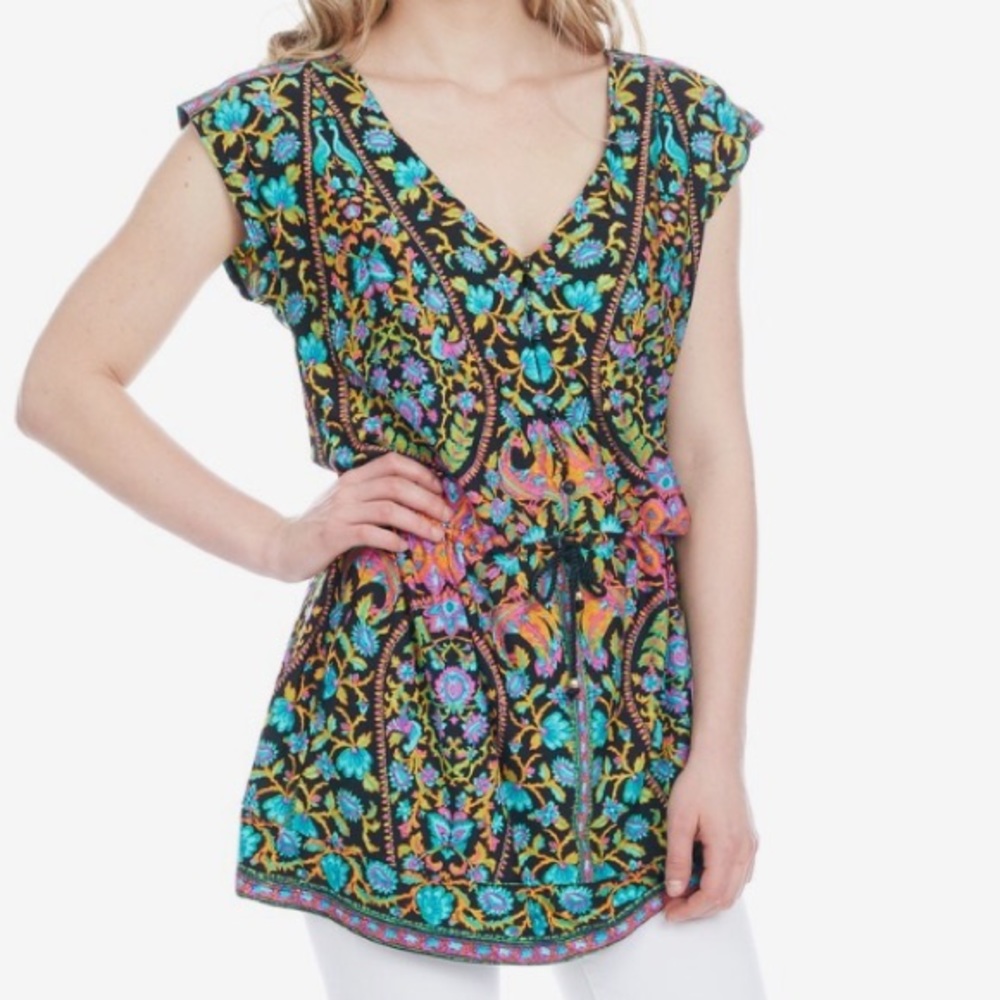 Nanette Lepore Printed Drawstring Tunic - S