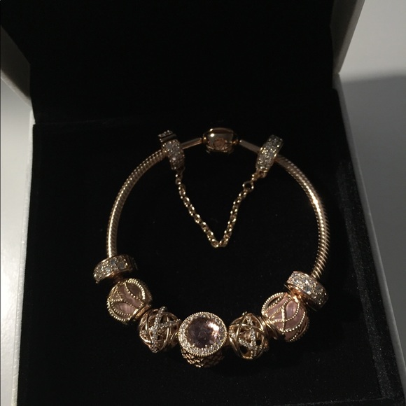 pandora bracelet rose gold safety chain pandora bracelet rose gold safety chain