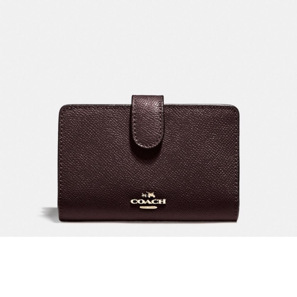 ❌SOLD❌ Coach crossgrain leather corner zip wallet - Picture 1 of 8