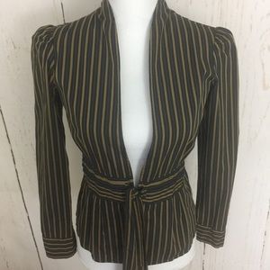 Communique Striped Black and Gold Blazer