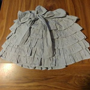 NWT navy and white striped Gilly Hicks skirt