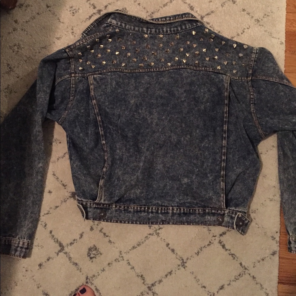 Vintage denim jacket with spikes