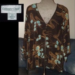 Coldwater Creek Top 2XL, Plus Size, EUC