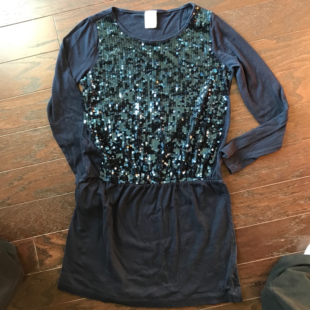 Crew cuts navy size 10 dress with sequins