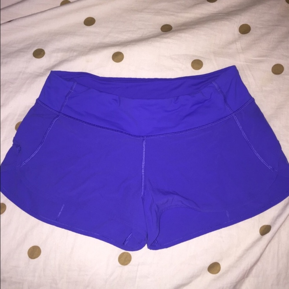Blue lulu lemon shorts. Size 6
