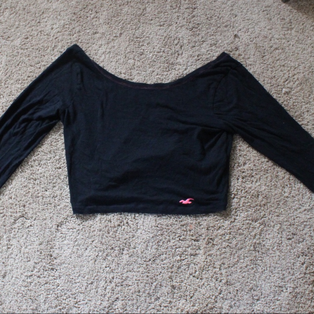 Hollister long sleeve crop top