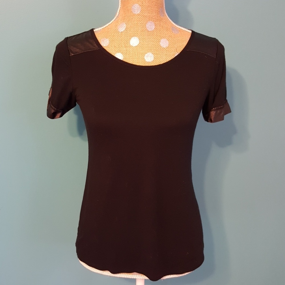 Black and leather top