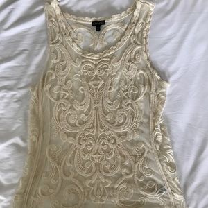 Beige lace top 💛