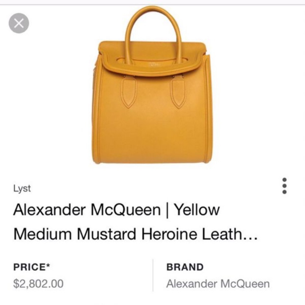 Original Alexander McQueen Yellow Medium Mustard