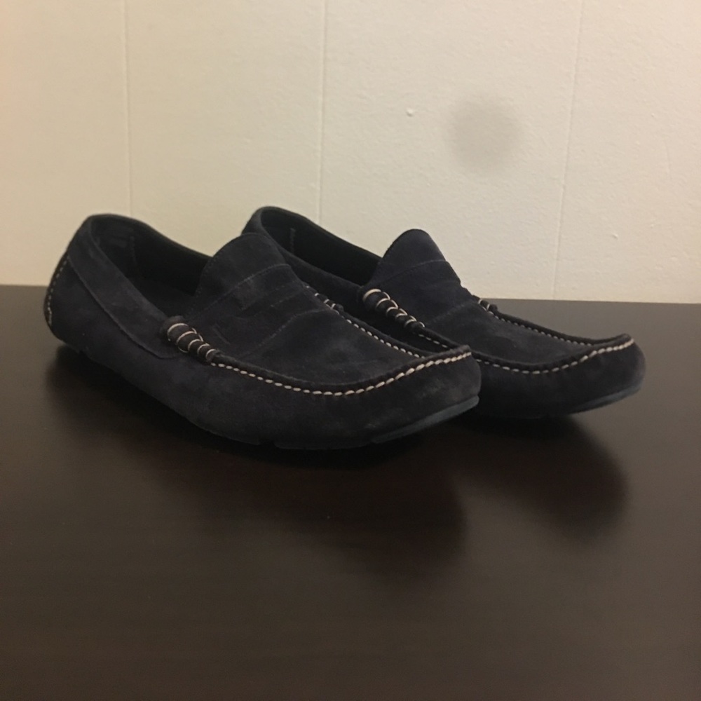 Navy Ferragamo Loafers