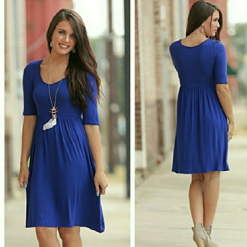 🙊ONE LEFT!! Cobalt blue super soft dress!!