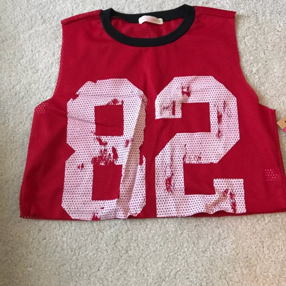 Red crop top