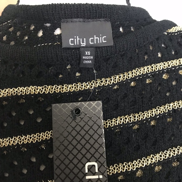 City Chic (sz 14) Metallic Sweater - Picture 6 of 7