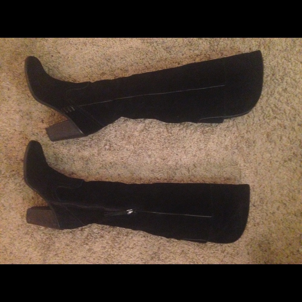 Black dolce vita over the knee boot with heel