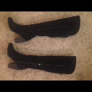 Black dolce vita over the knee boot with heel