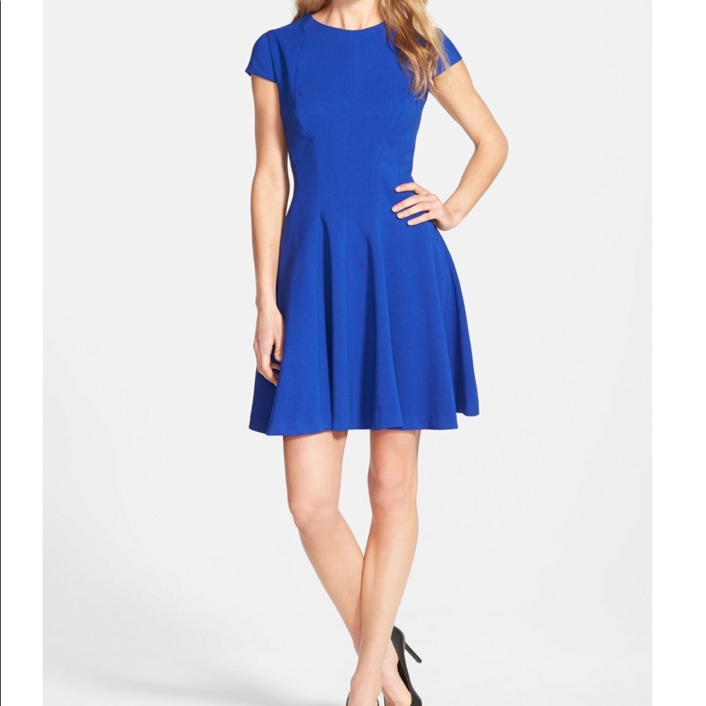Eliza J Royal Blue Crepe Dress