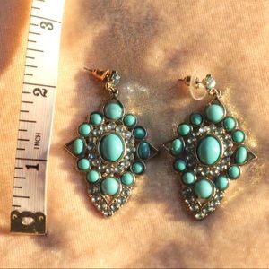 Francesca’s teal bubble earrings