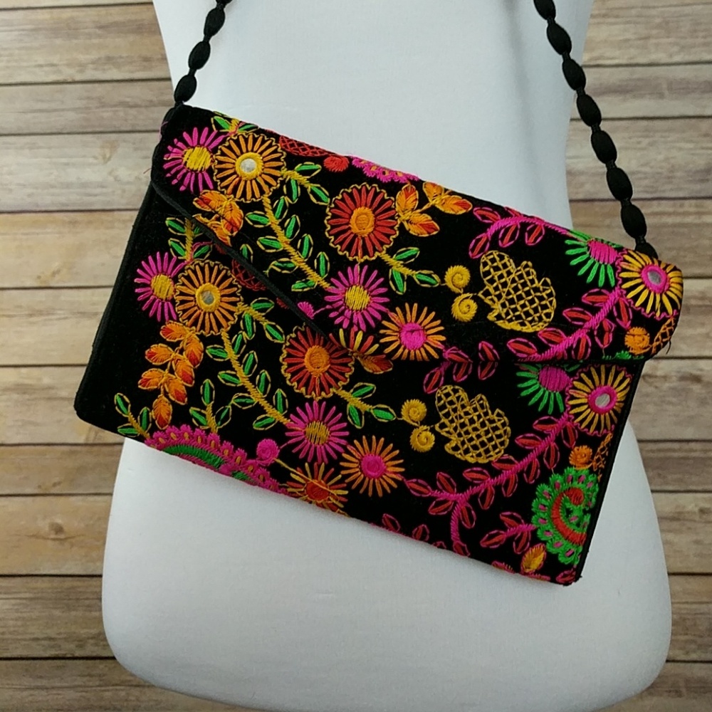 Embroidered Side Bag