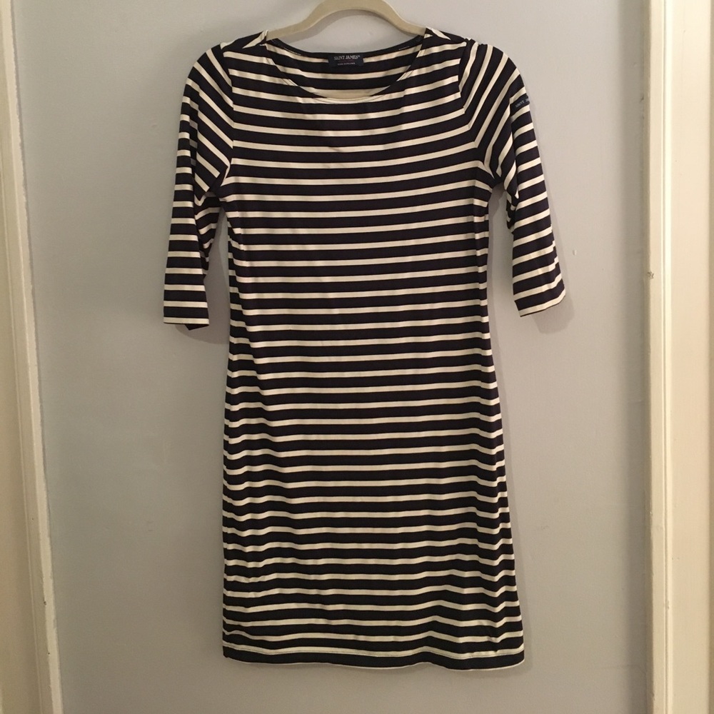 Saint James Striped Form Fitting Dress