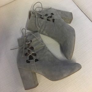 Steve Madden Grey Suede Booties