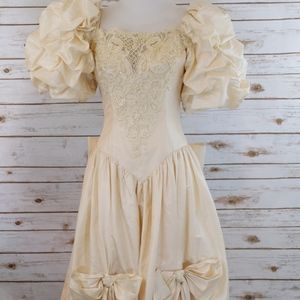 Vintage Silk Wedding Gown