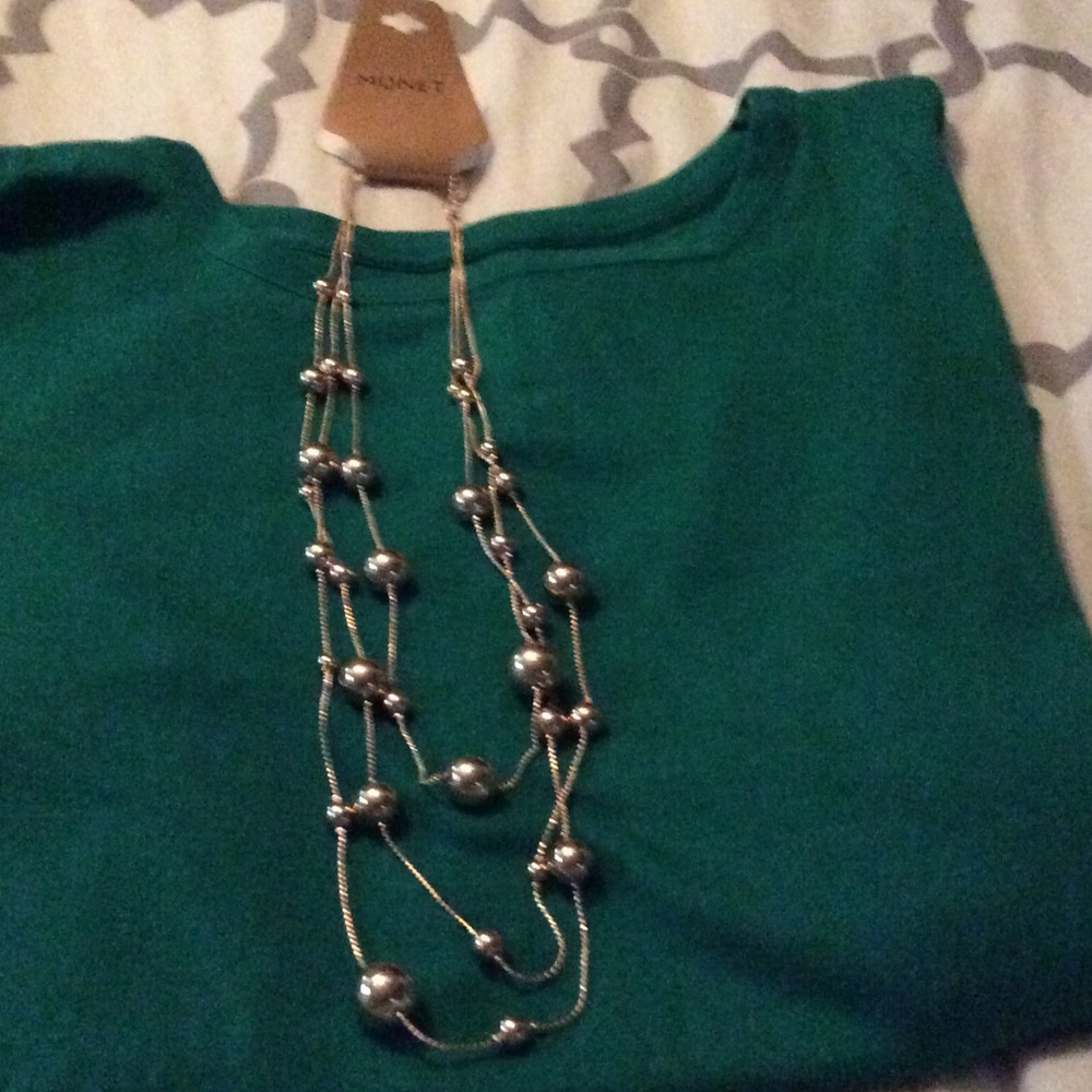 Brand New Monet Gold Tone Multi Strand Necklace.