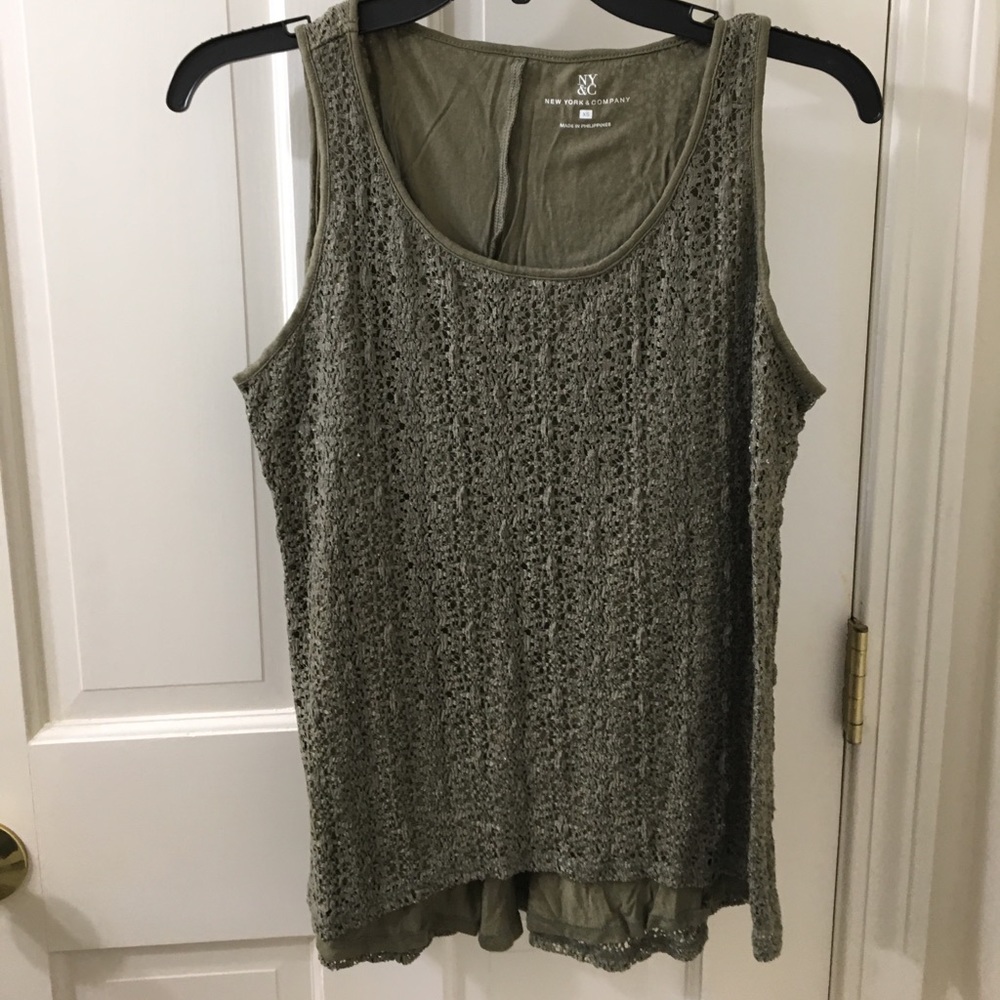 Olive green long top