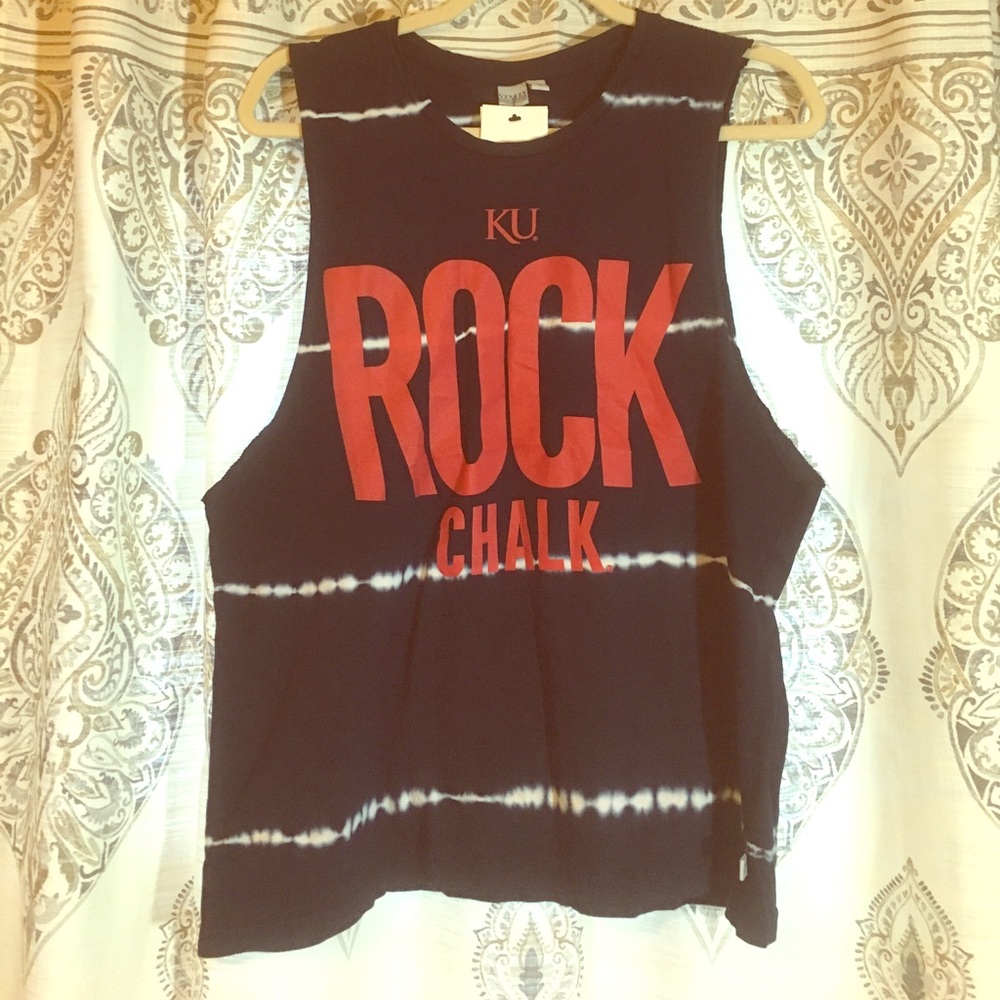 KU rock chalk tie-dye tank FINAL PRICE