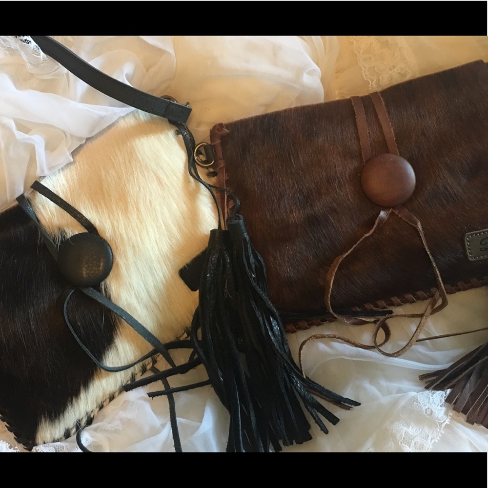 Cowhide hair Crossbody purses genuine leather