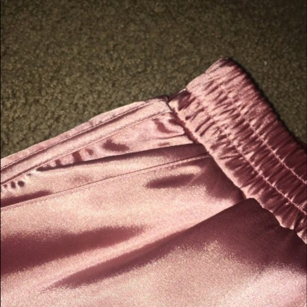 Pink silk cute shorts