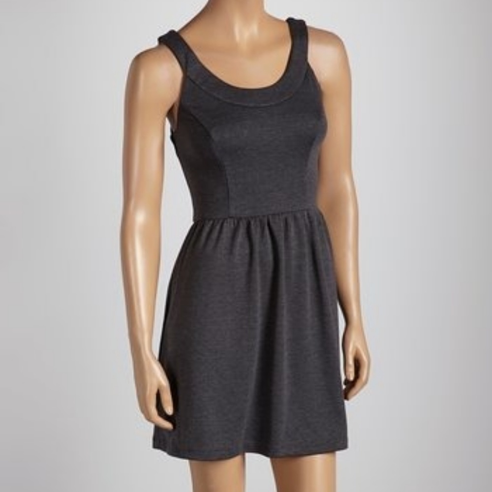 Charcoal Fit and Flare dress