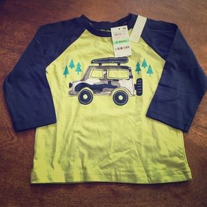 Camping baseball jersey style t-shirt