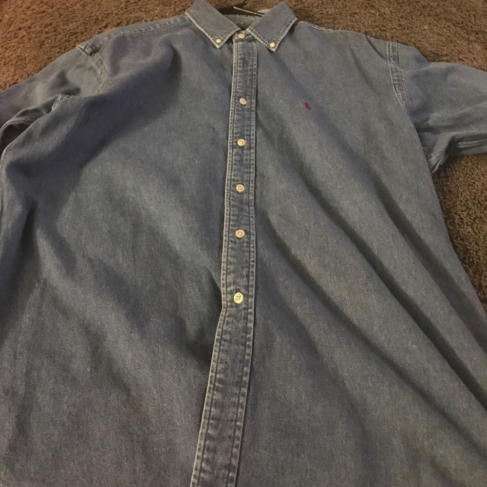 Denim button down shirt