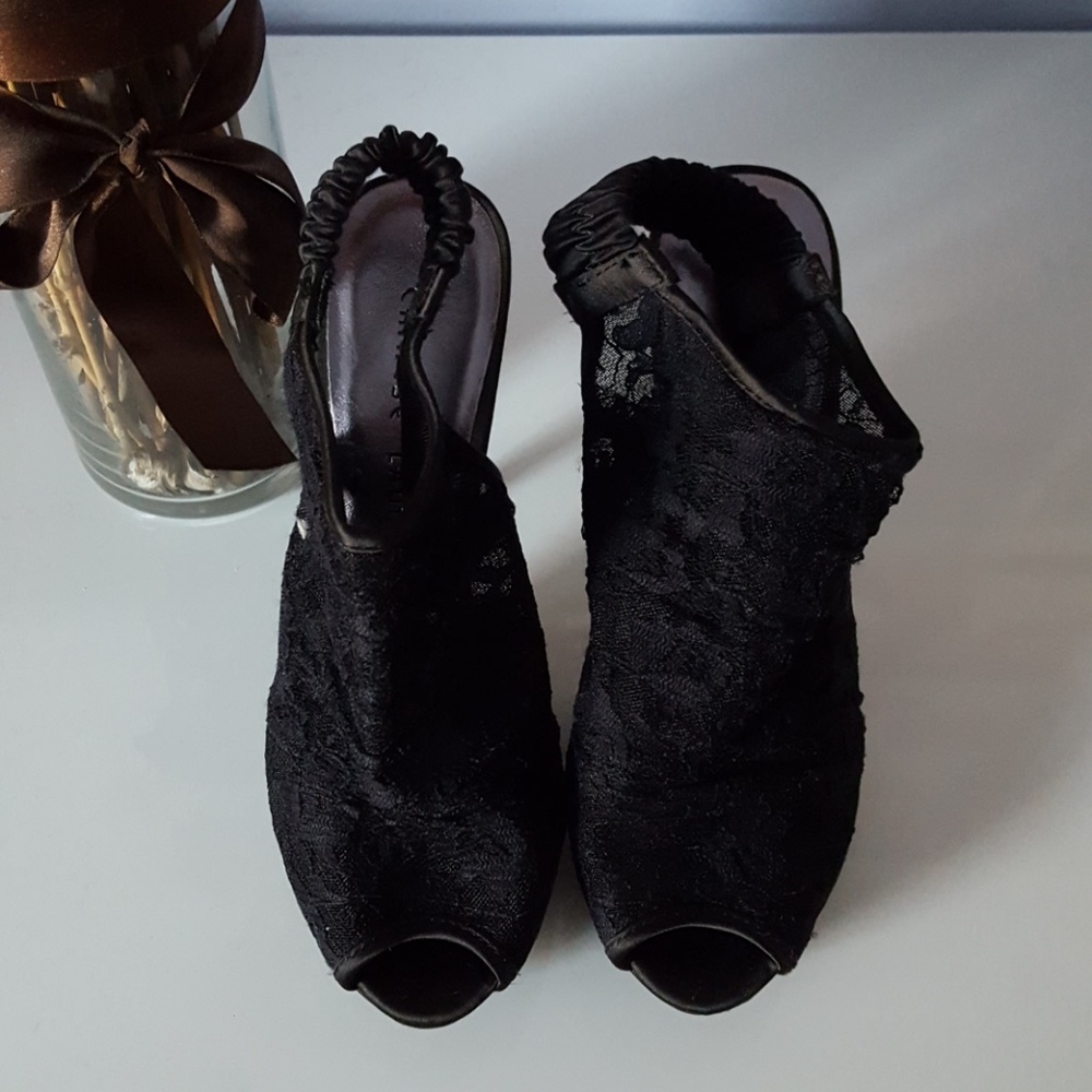 Black Lace Heels Chinese Laundry