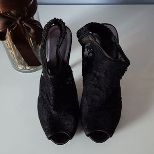 Black Lace Heels Chinese Laundry