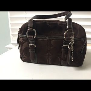 Chocolate brown coach purse handbag