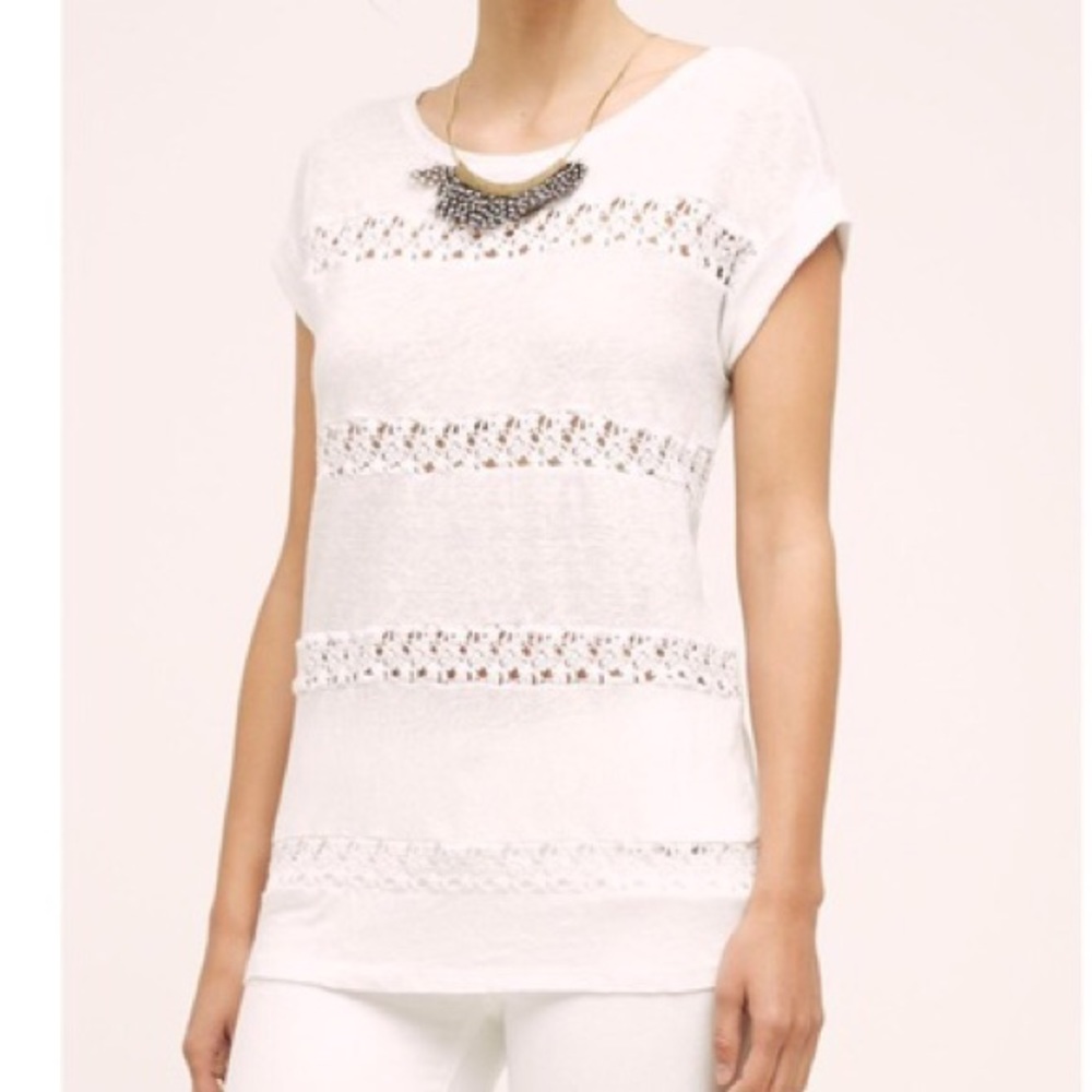 Anthropologie White Knit Shirt