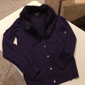 Purple cardigan