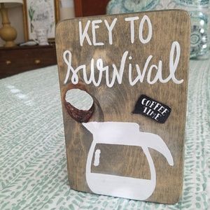 Handmade Wood Coffee Sign