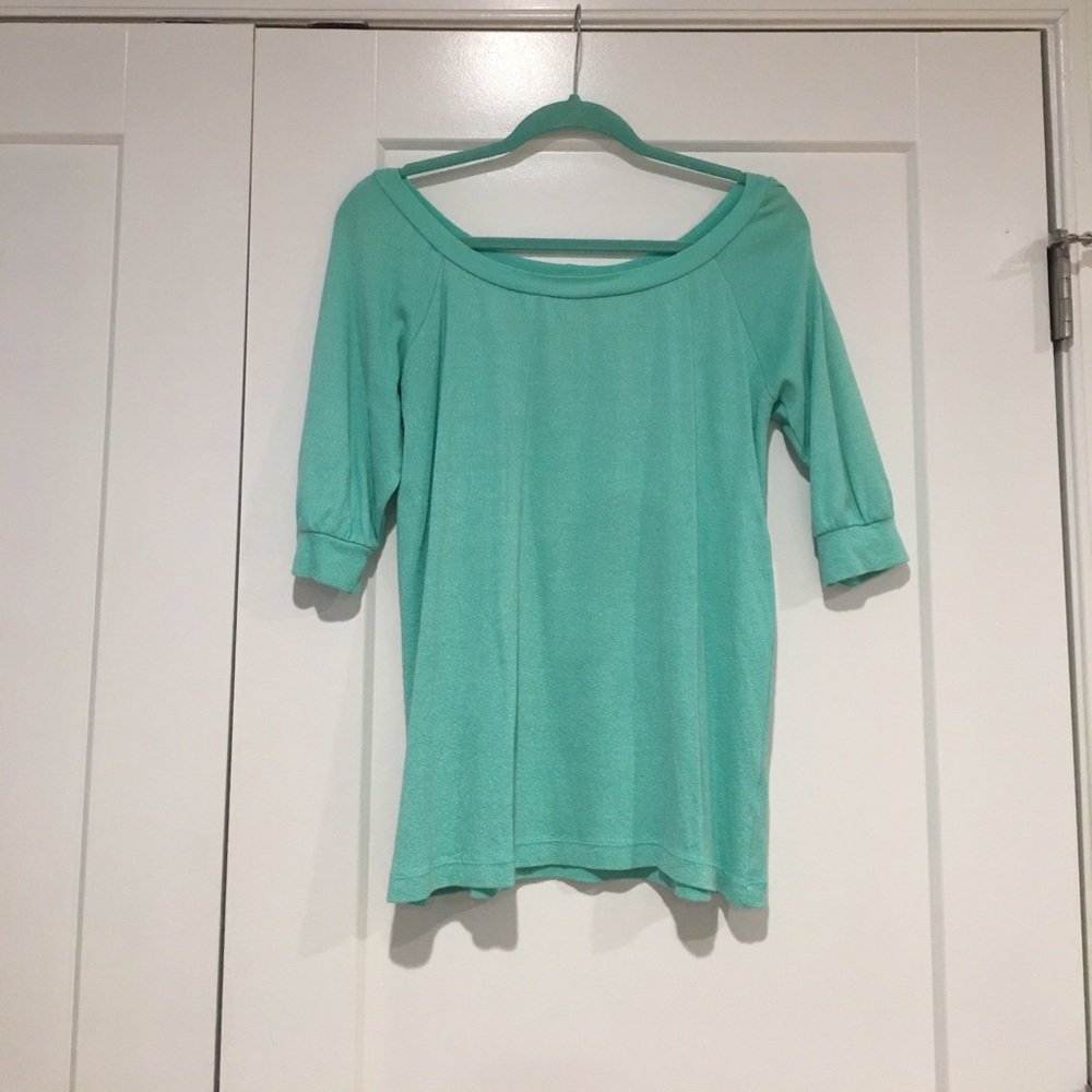 Michael Stars teal babydoll style top