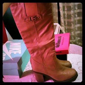 Ash brown/ Tan boots. New; never worn!