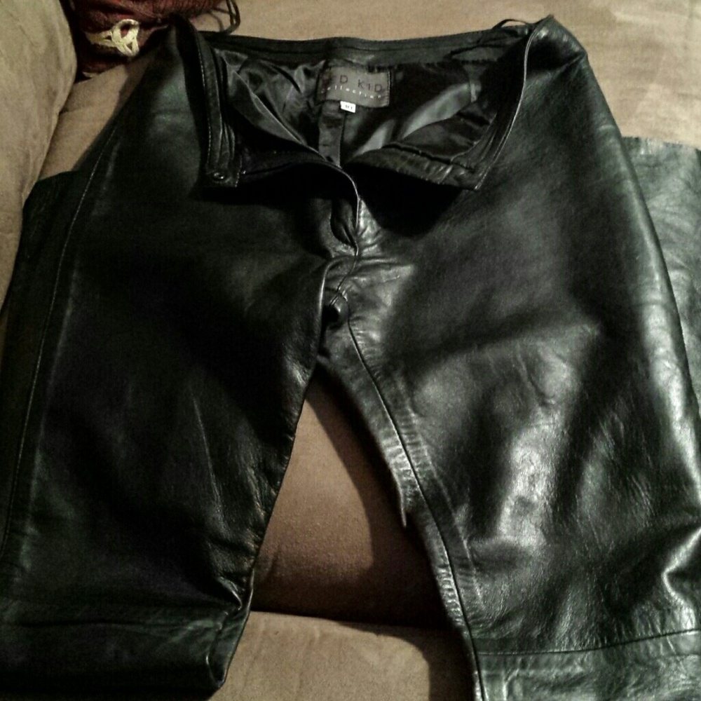 Black leather  pants