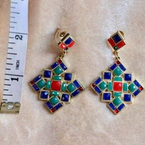 Francesca’s Aztec square earrings