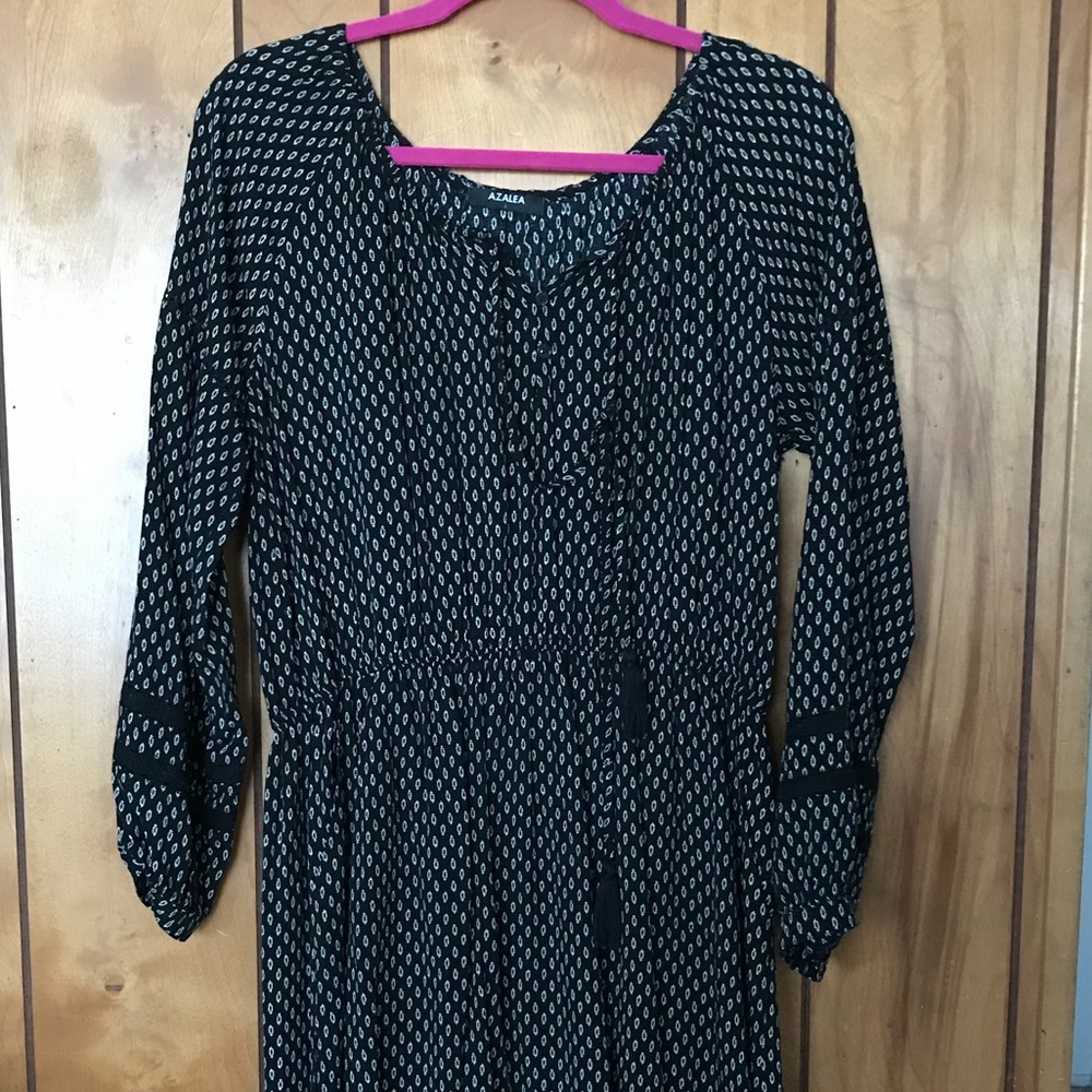 Black patterned dress