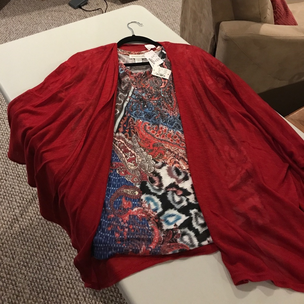 Blouse w matching shawl