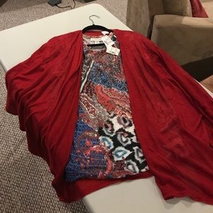 Blouse w matching shawl