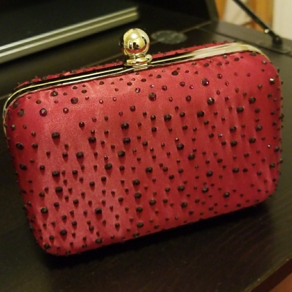 White House Black Market Beaded Clutch